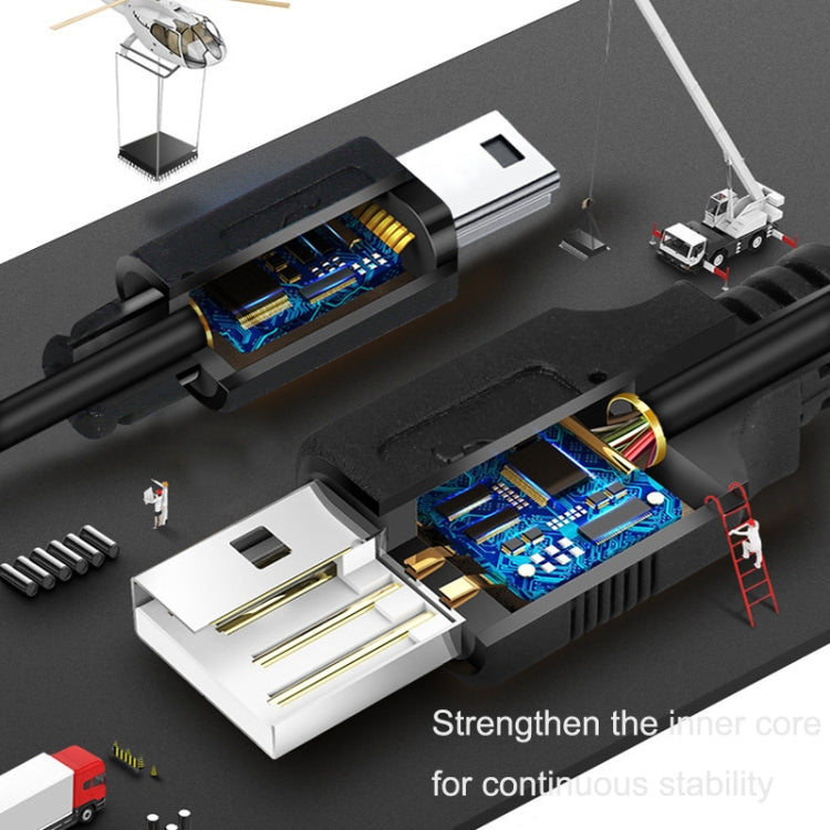 Black USB charging plug with internal circuitry housing for stable connection