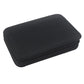 Black padded zippered sewing kit case with rounded corners