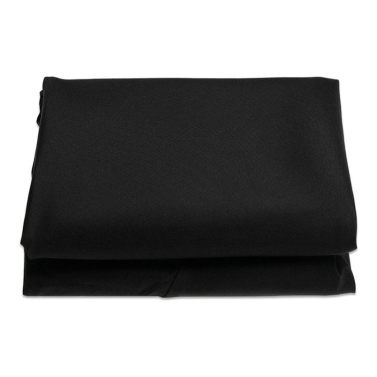 Round polyester parasol replacement cover cloth, black, folded with fastening ties