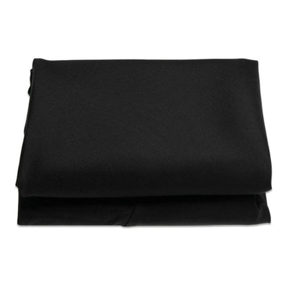 Round polyester parasol replacement cover cloth, black, folded with fastening ties