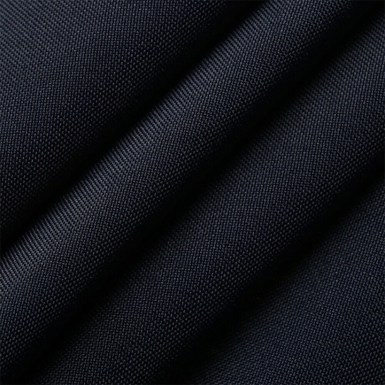 Round polyester parasol replacement cover fabric, dark navy textured weave