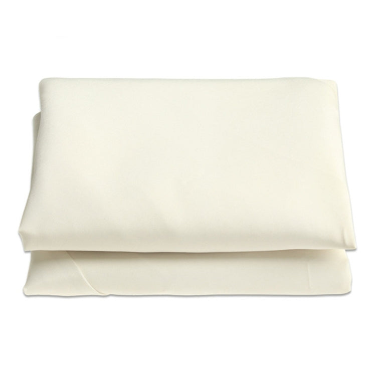 Round polyester parasol replacement cover, cream white fabric, draped folds