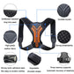 Black breathable posture correction belt with adjustable straps and padded Y-back brace