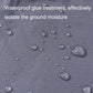 Dark gray waterproof fabric surface with water droplets texture
