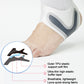 Breathable open-heel ankle compression strap with TPU-style support pad, gray/white