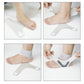 Compression ankle fixation strap on foot with adjustable hook-and-loop bands