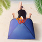 Blue quick-opening sunshade headrest tent, triangular canopy with head opening