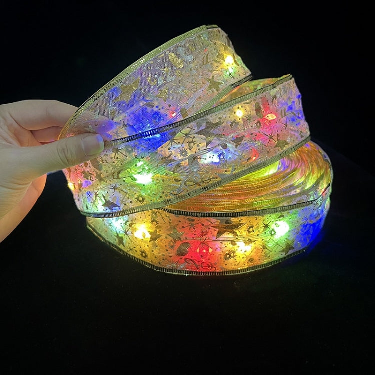 Christmas LED Lights Bronzing Double Ribbon String Lights, 1m, 2m, 4m, 5m, 10m, 20m