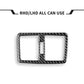 Carbon-fiber air outlet trim sticker with two square vents and vertical center strip