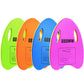 Set of four EVA swim kickboards in green, orange, blue, and pink