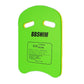 Green U-shaped EVA floating kickboard with two hand slots and BBSWIM logo