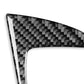 Carbon-fiber door storage box panel sticker, close-up of curved corner texture
