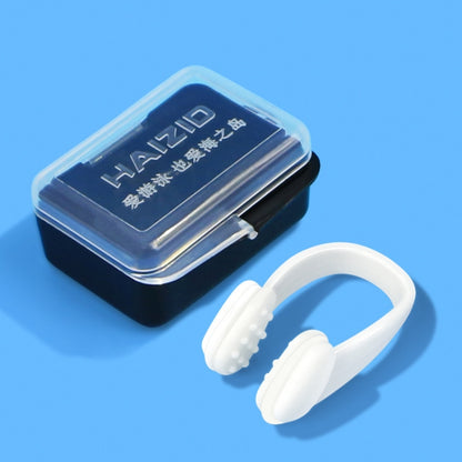 Silicone nose clip set in clear case with white soft pads