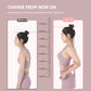 Posture corrector training stick positioned for standing hunchback correction