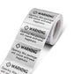 Gray warning sealing sticker strip, 40x60mm, repeated opening-package message