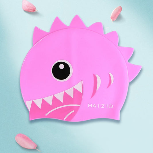 HAIZID Cute Cartoon Waterproof Silicone Children Swimming Cap, HAIZID (Shark Tooth Blue), HAIZID (Shark Tooth Pink), HAIZID (Shark Tooth Yellow), HAIZID (Fish Scales Royal Blue), HAIZID (Fish Blue Pink), HAIZID (Fish Scales Rose Red Pink)