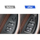 Carbon-fiber door switch panel insert set with small holes for BMW interior