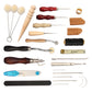 Handmade Leather DIY Tool Set Sewing Craft Tool Set, 29 In 1, 48 In 1
