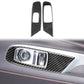 Two-piece carbon fiber door lift panel stickers for right-hand drive with window cutouts