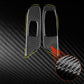 Right-hand drive carbon fiber door lift panel sticker set with detailed weave texture