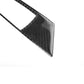 Carbon fiber-look door lift panel sticker, curved piece with rectangular cutout