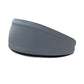 Solid gray fitness headband sweatband with smooth, stretchy fabric