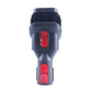 Rotating vacuum brush attachment with dark bristles and two red switch buttons.