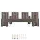 Wall mount bracket for vacuum attachments with screws and small white adapter pieces