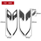 Carbon fiber-pattern door handle frame stickers with dimensions, left-hand drive set