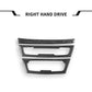 Right-hand drive dashboard trim sticker set, carbon fiber pattern, two center pieces