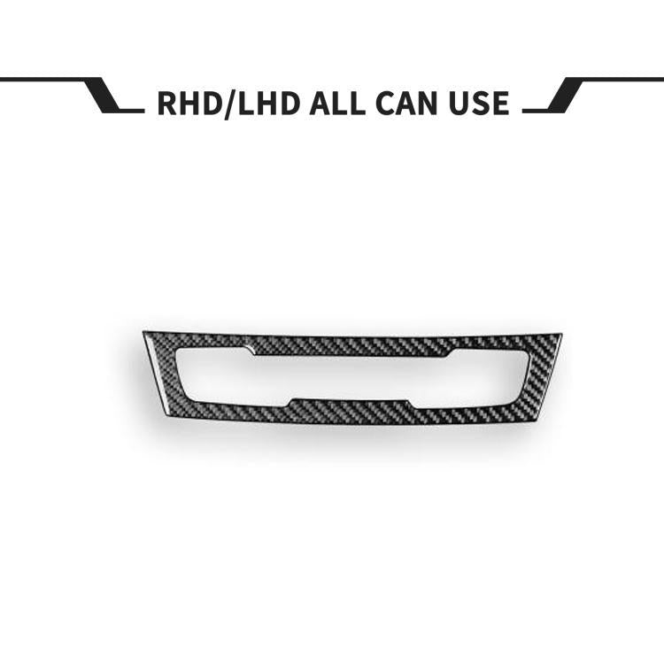 Carbon-fiber radio trim sticker frame with wide center cutout