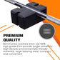 Black foam bench press auxiliary brick under a barbell with textured surface