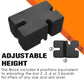 Adjustable-height foam bench press brick shown with multiple base pieces