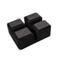 Black foam bench press support blocks with puzzle-style cutouts