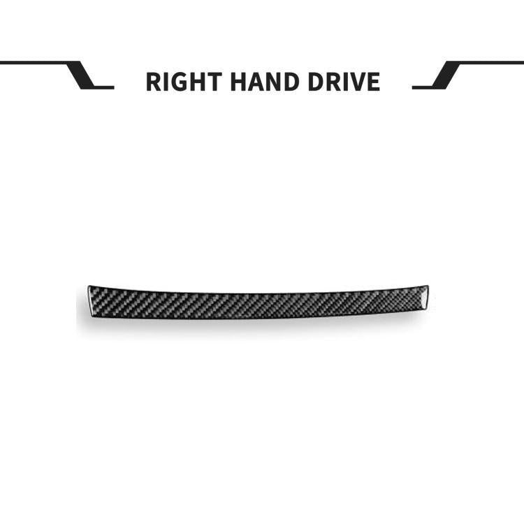 Right-hand drive radio panel upper sticker, black gray carbon fiber weave trim strip