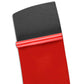 Red and black interior panel sticker with carbon fiber style upper edge
