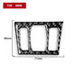 Carbon-fiber trim sticker for air outlet, 71 x 48 mm, three cutouts