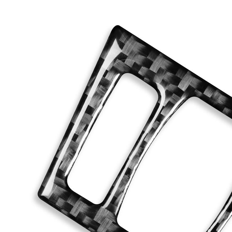Carbon-fiber trim sticker corner with oval cutout for central air outlet knob