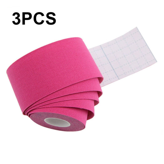 3pcs Muscle Tape Physiotherapy Sports Tape Basketball Knee Bandage, Size:, 2.5cm x 5m, 3.8cm x 5m, 5cm x 5m