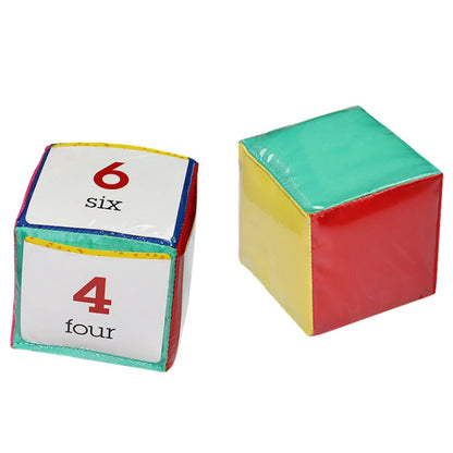 2 PCS / Set Insert Card Dice Learning Toys With Transparent Pocket, 2 PCS / Set