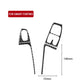 Right-hand drive door trim stickers, carbon-fiber pattern with 55mm and 140mm sizes