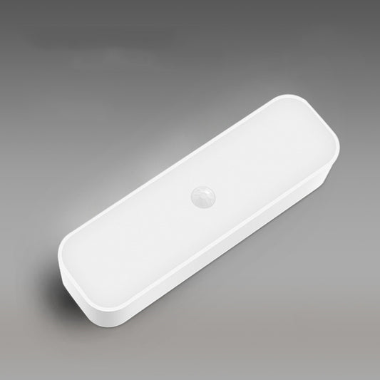 White wireless cabinet sensor light bar with built-in motion sensor lens