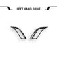 Dashboard air vent trim stickers, carbon-fiber look, left-hand drive, pair of pieces