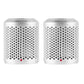 Silver mesh outer filter cover, cylindrical perforated grille with small red dot