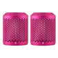 Rose pink mesh outer filter cover, cylindrical perforated grille with small red dot