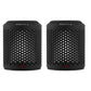 Black mesh outer filter cover, cylindrical perforated grille with small red dot