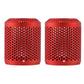 Red mesh outer filter cover, cylindrical perforated grille with small red dot