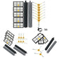 Robot vacuum accessory set with multiple filters, roller brushes, and side brush