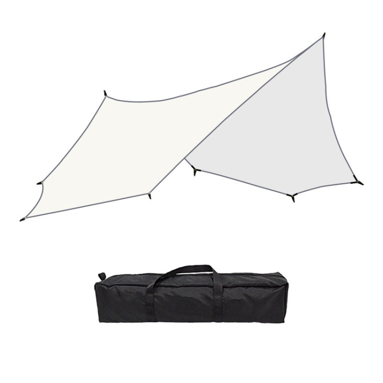 Octagonal canopy tent in light beige with side panels and matching carry bag bundle