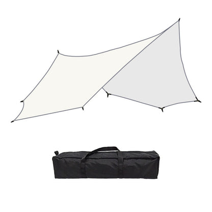 Octagonal canopy tent in light beige with side panels and matching carry bag bundle